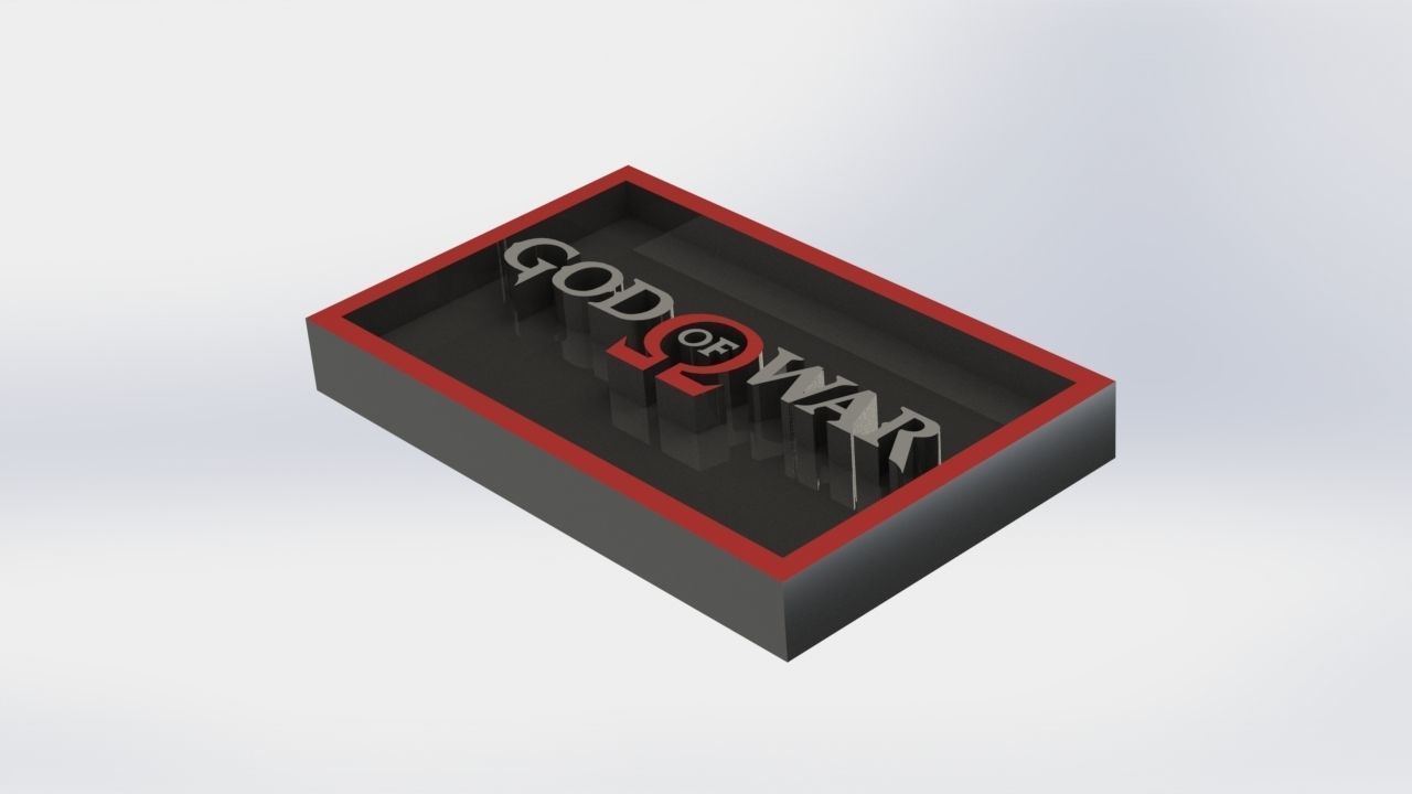 God of War Plaque 3D print model_1