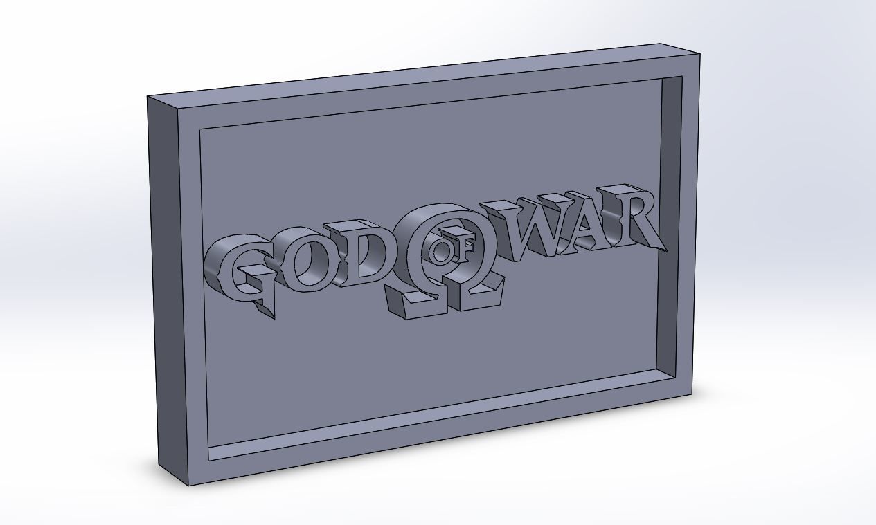 God of War Plaque 3D print model_2