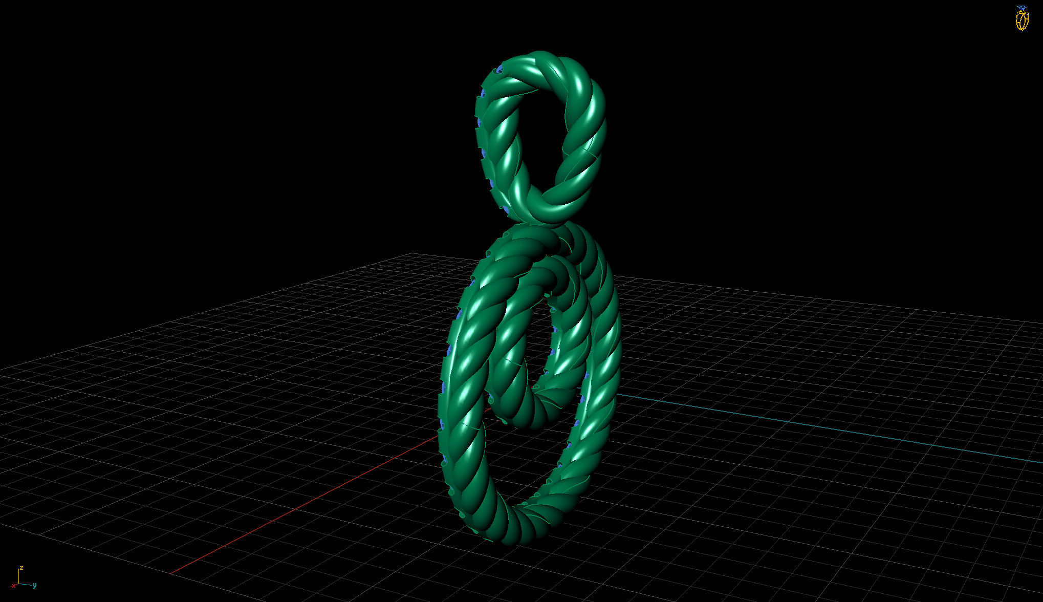 Bilateral Pendant  3D print model_8