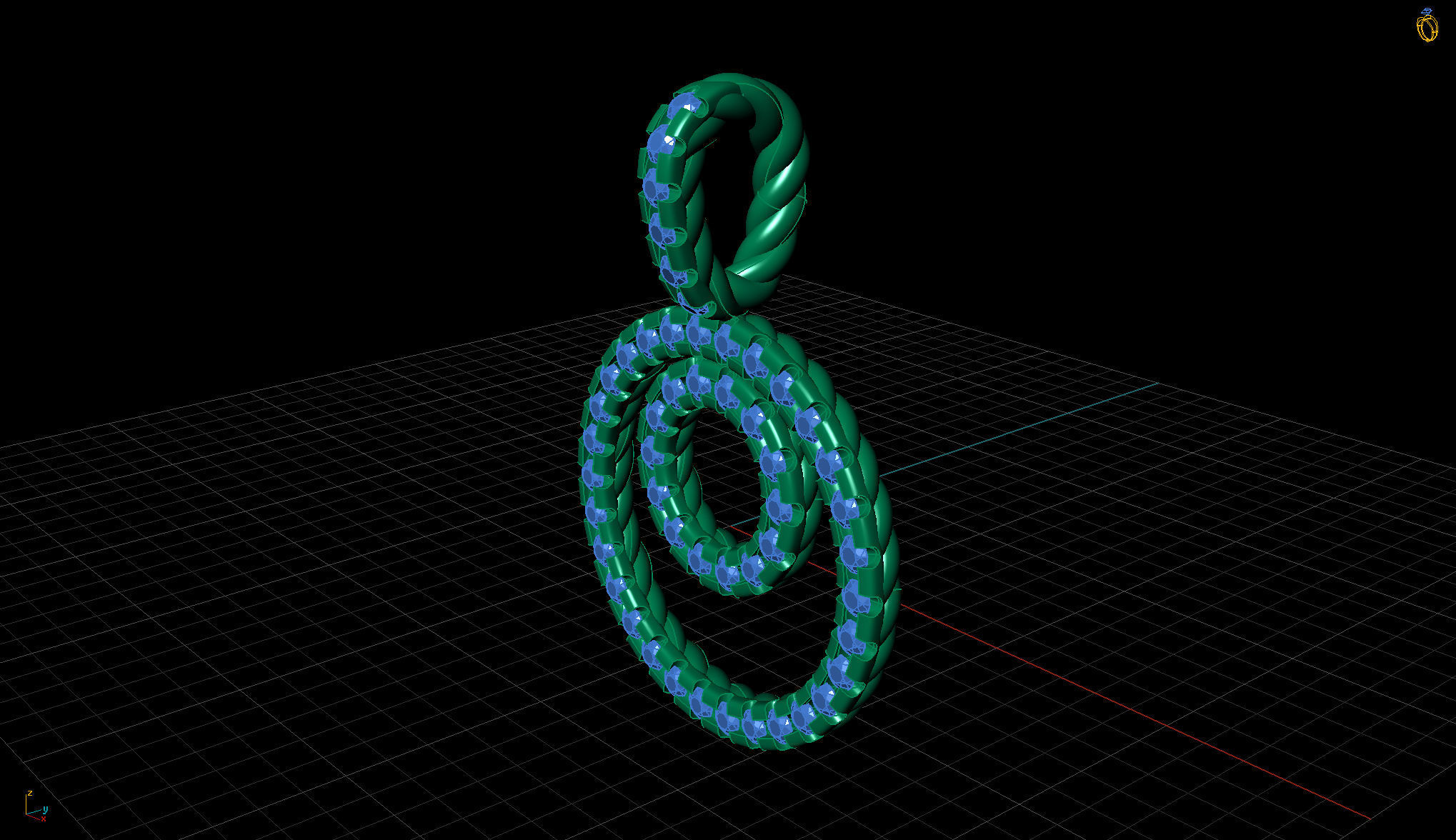 Bilateral Pendant  3D print model_9