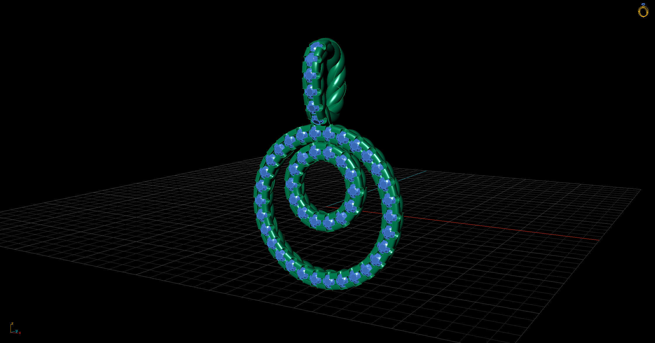 Bilateral Pendant  3D print model_6