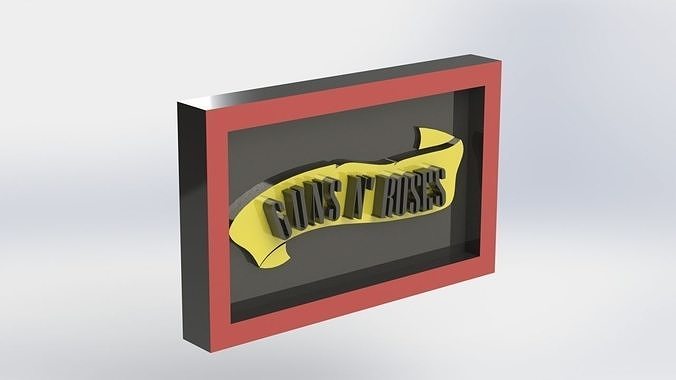 Guns n Roses Plaque 3D print model
