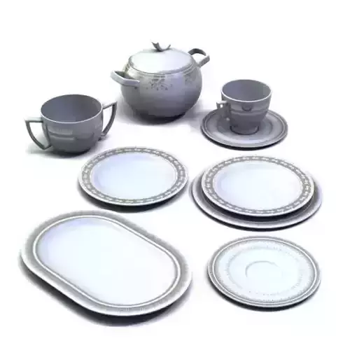 Teapot Set With Plates
