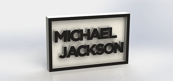 Michael Jackson Plaque 3D print model
