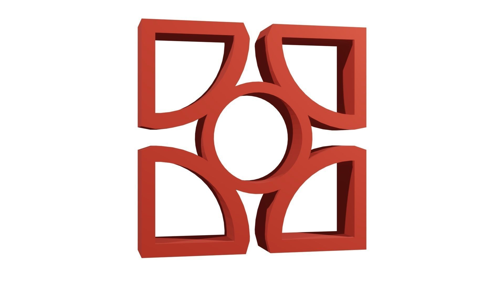 Brick Jaali Block Arch Gap 3D model_1