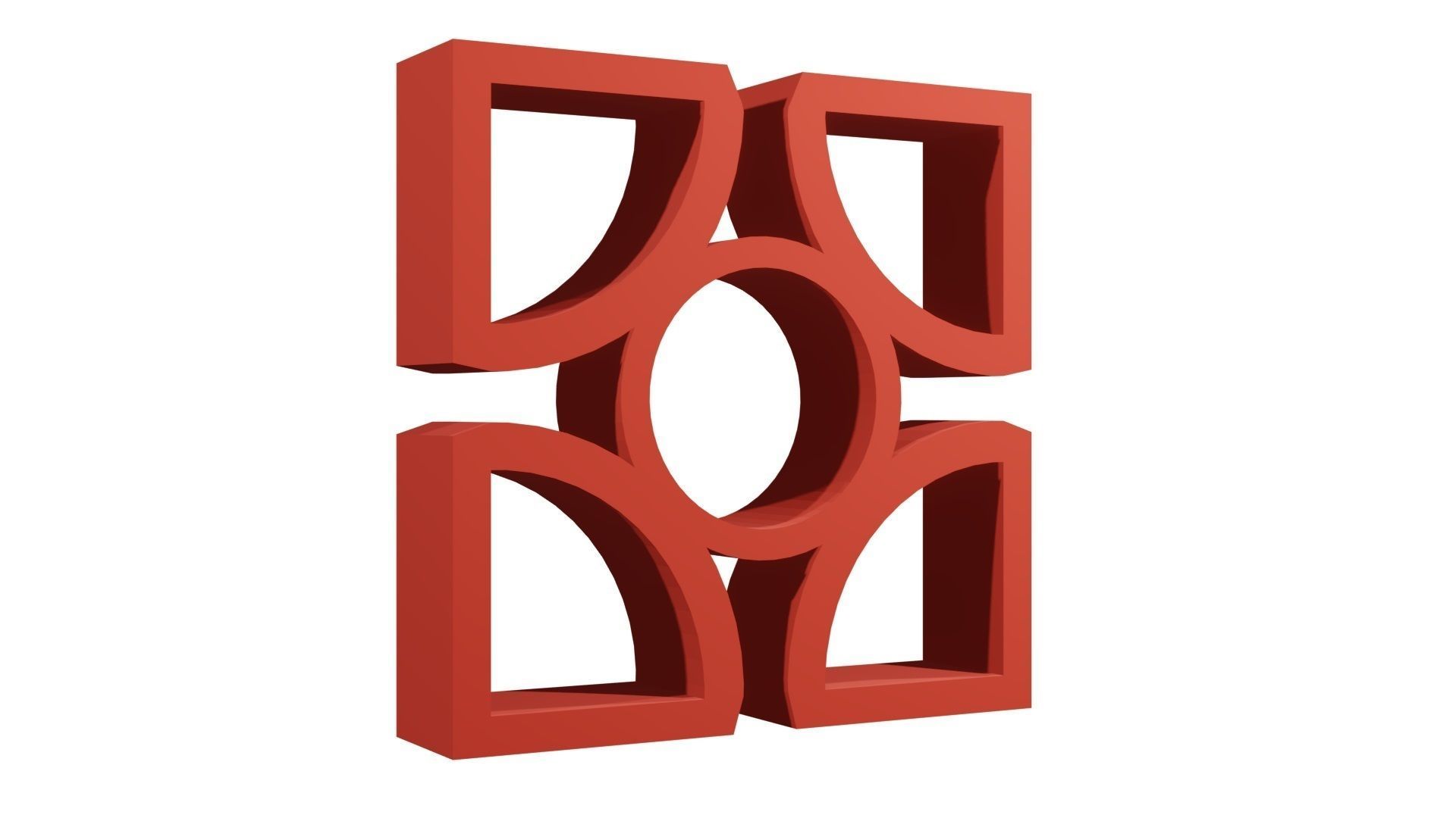 Brick Jaali Block Arch Gap 3D model_2