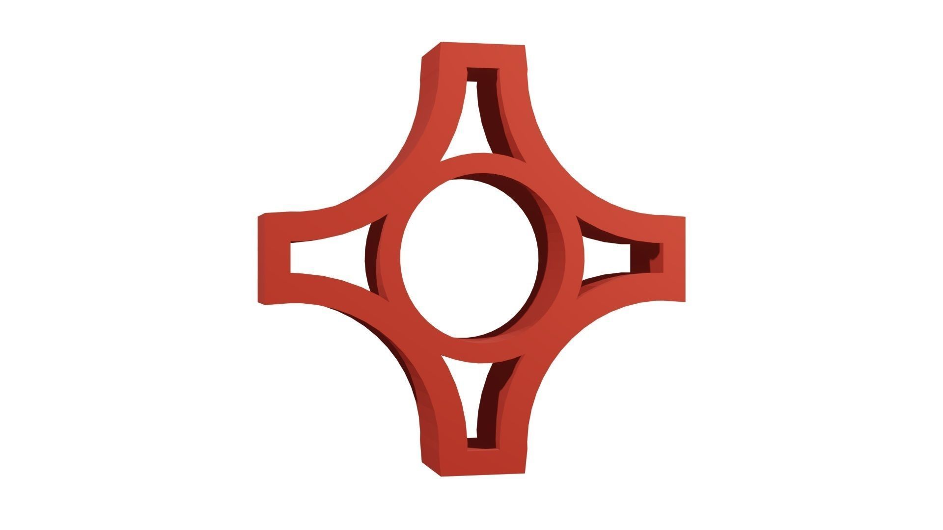 Brick Jaali Arch Open 3D model_1