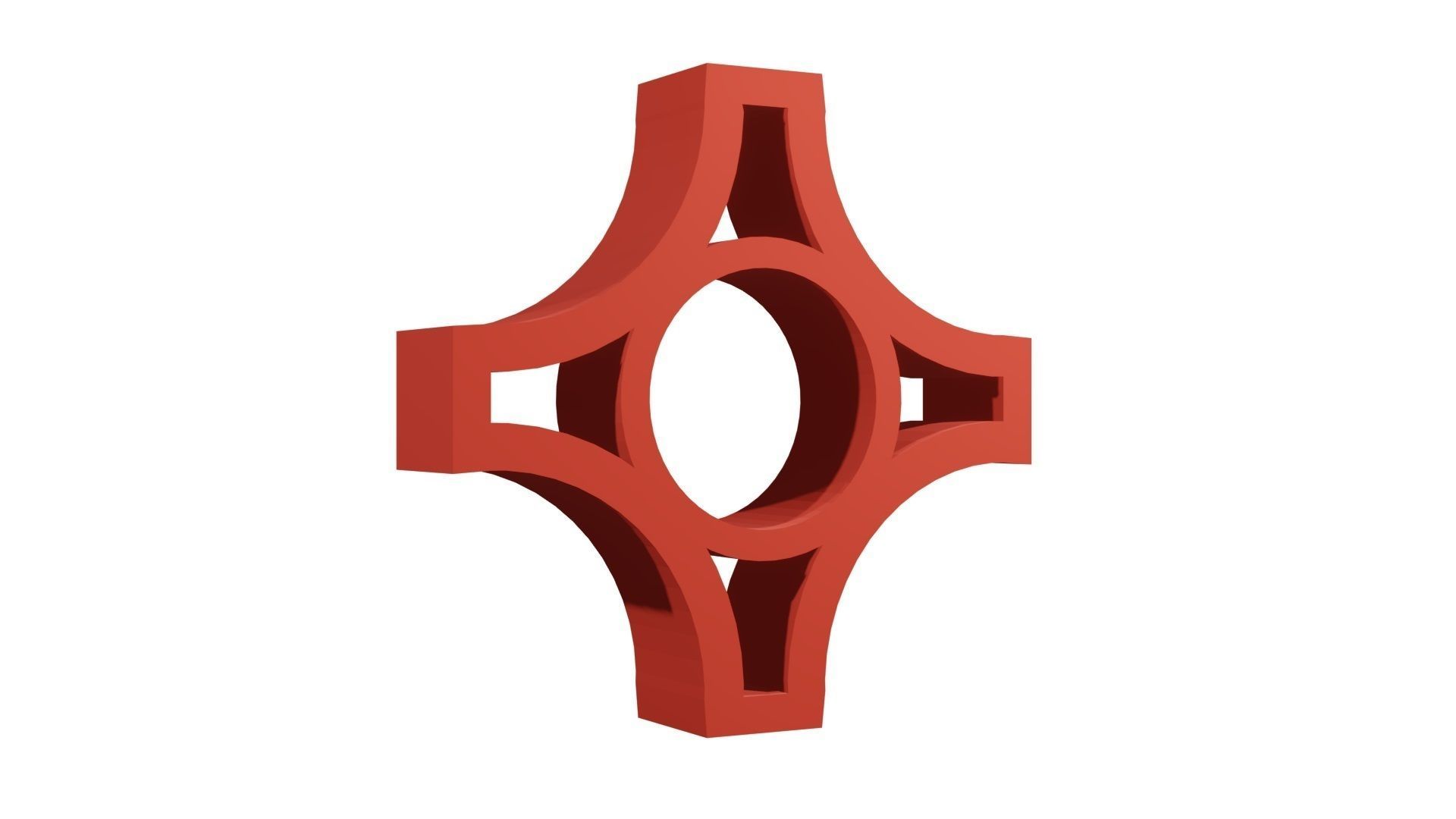 Brick Jaali Arch Open 3D model_2