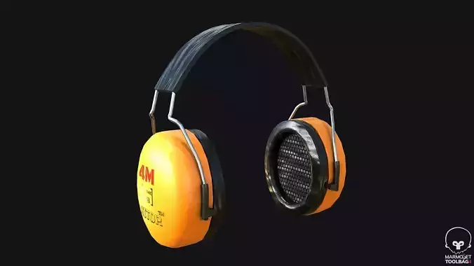 Protective Ear Muffs PBR Game Ready