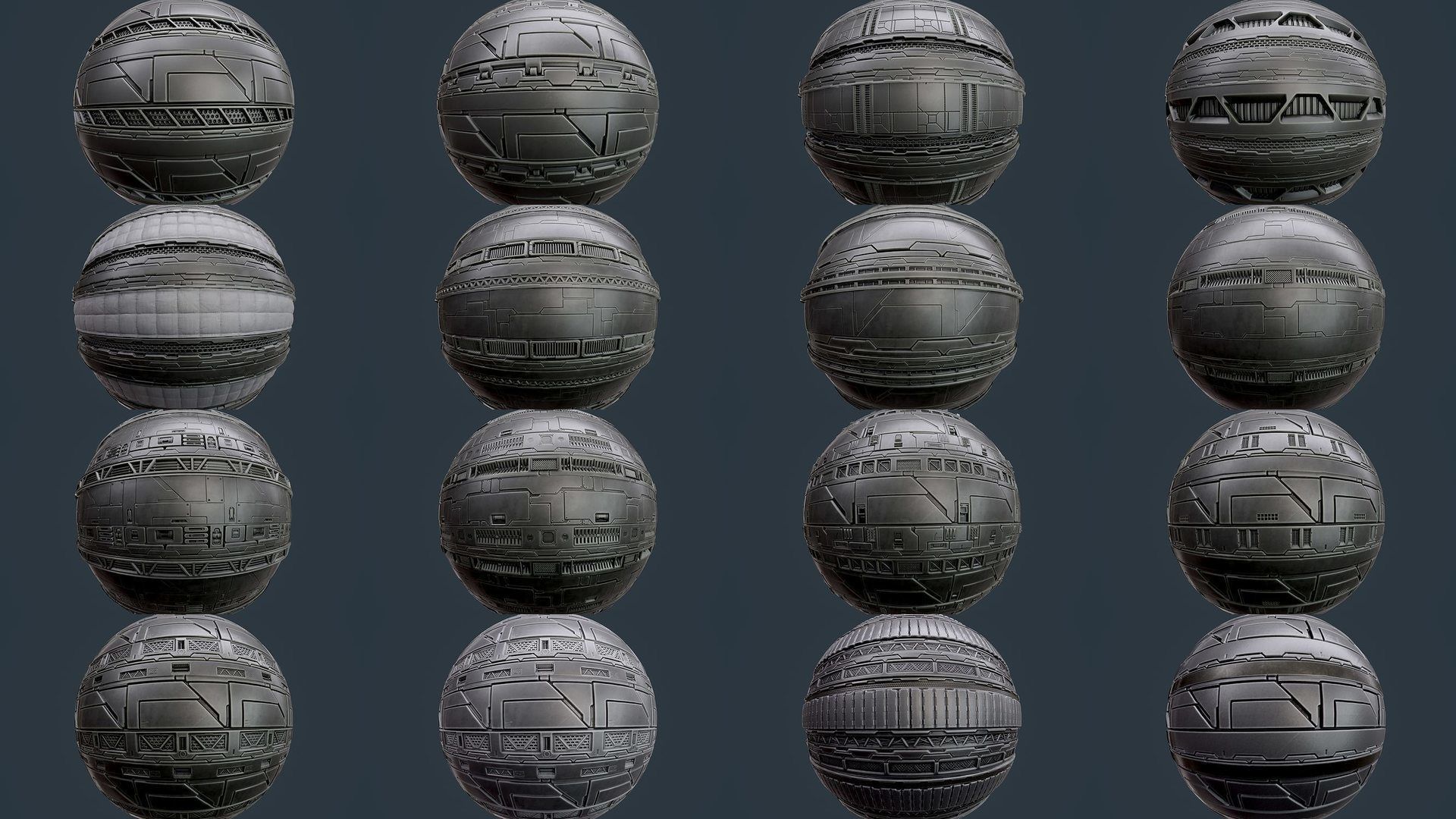 35 Sci-Fi Military Seamless PBR Textures Texture_1
