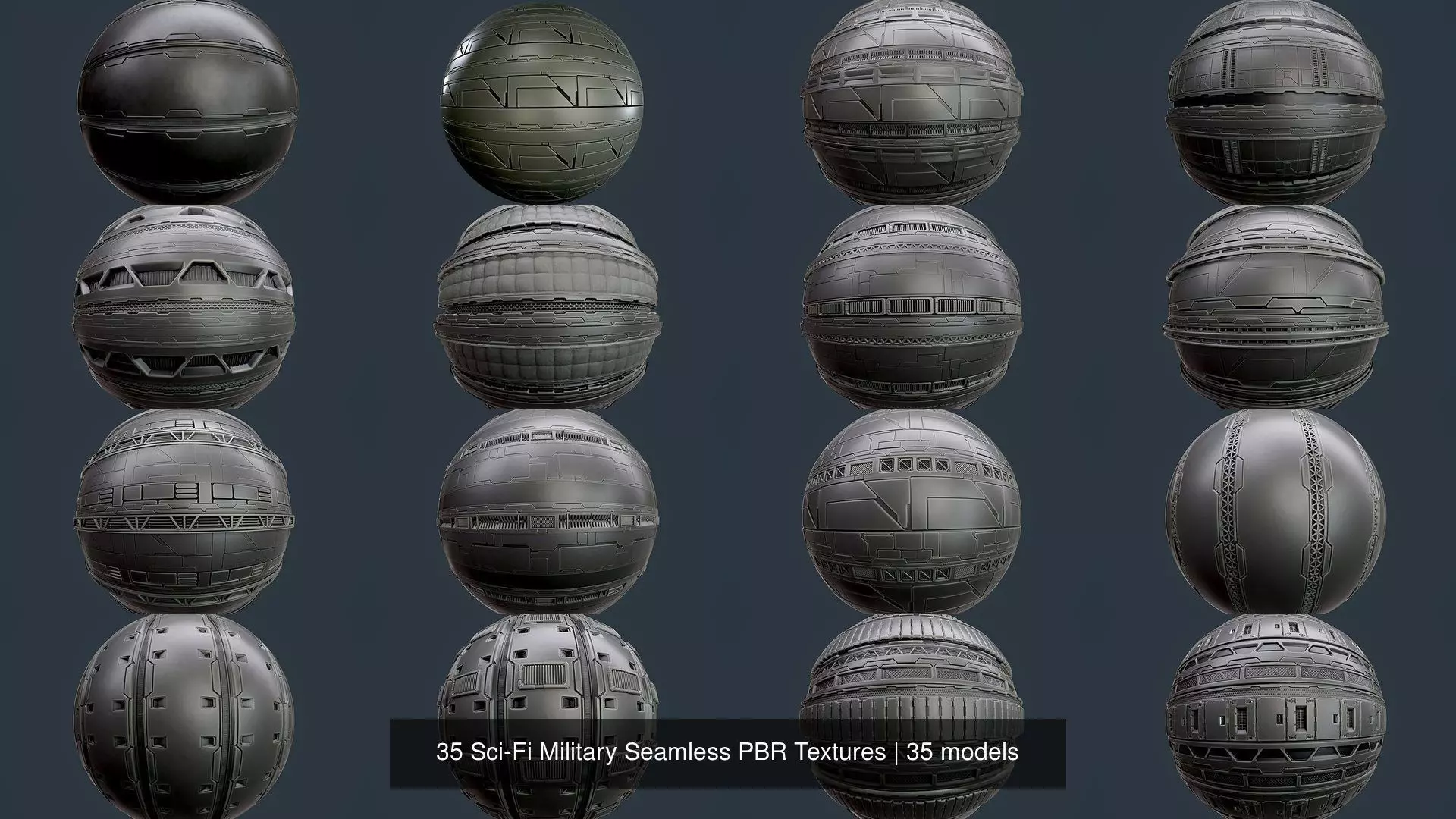 35 Sci-Fi Military Seamless PBR Textures Texture_0
