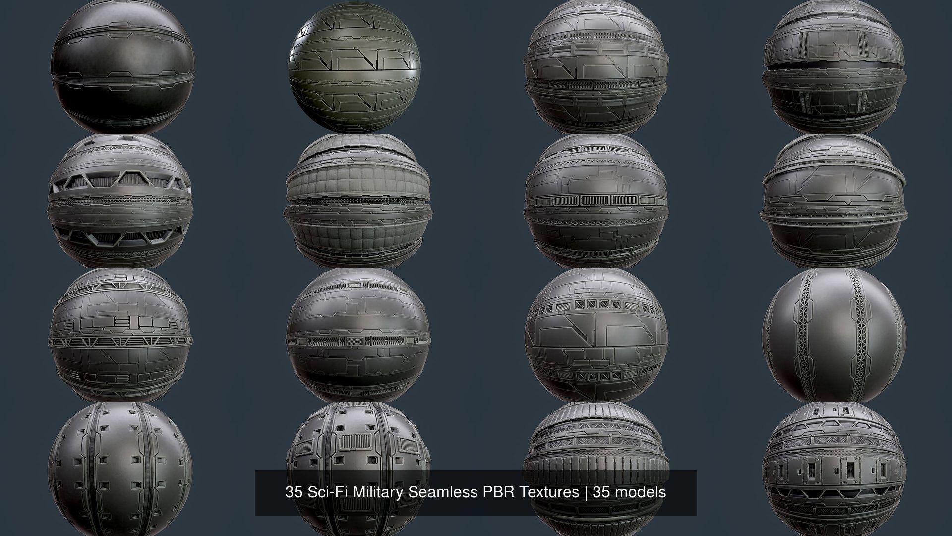 35 Sci-Fi Military Seamless PBR Textures Texture_0