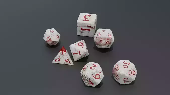 RPG dice asset Bloodybone