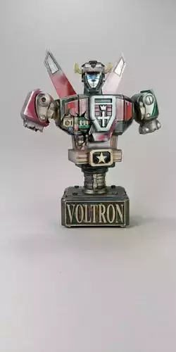 voltron battle damaged bust 3d model  3D print model