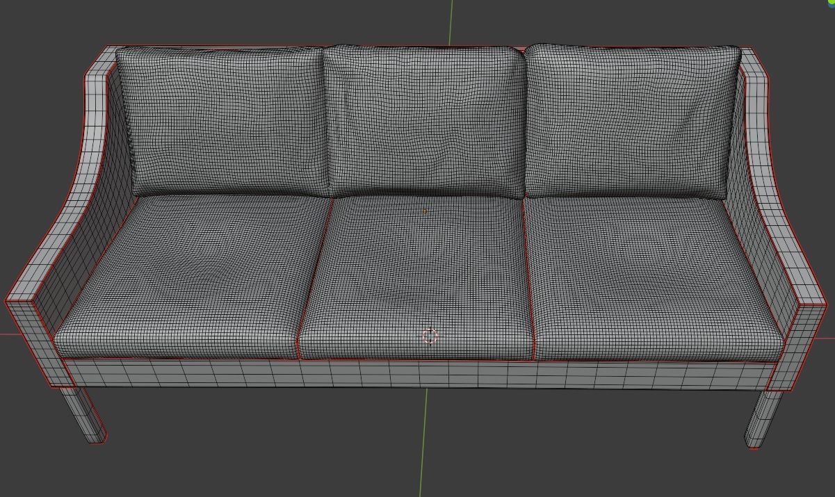 Leather Sofa Model Free 3D model_4