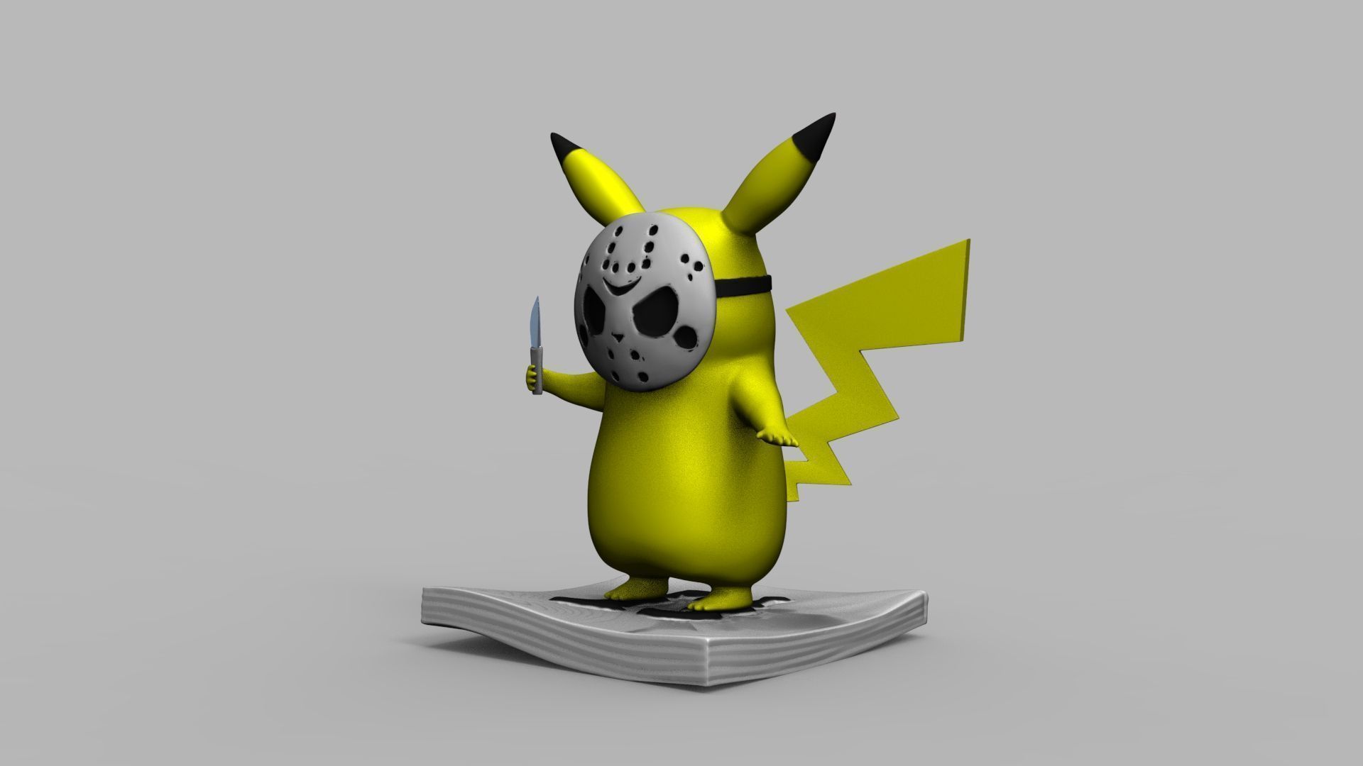 Pokemon Pikachu Jason Vorhees Friday 13 3D Printing Model 3D print model_41