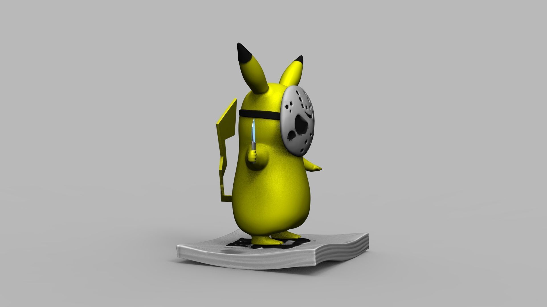 Pokemon Pikachu Jason Vorhees Friday 13 3D Printing Model 3D print model_20
