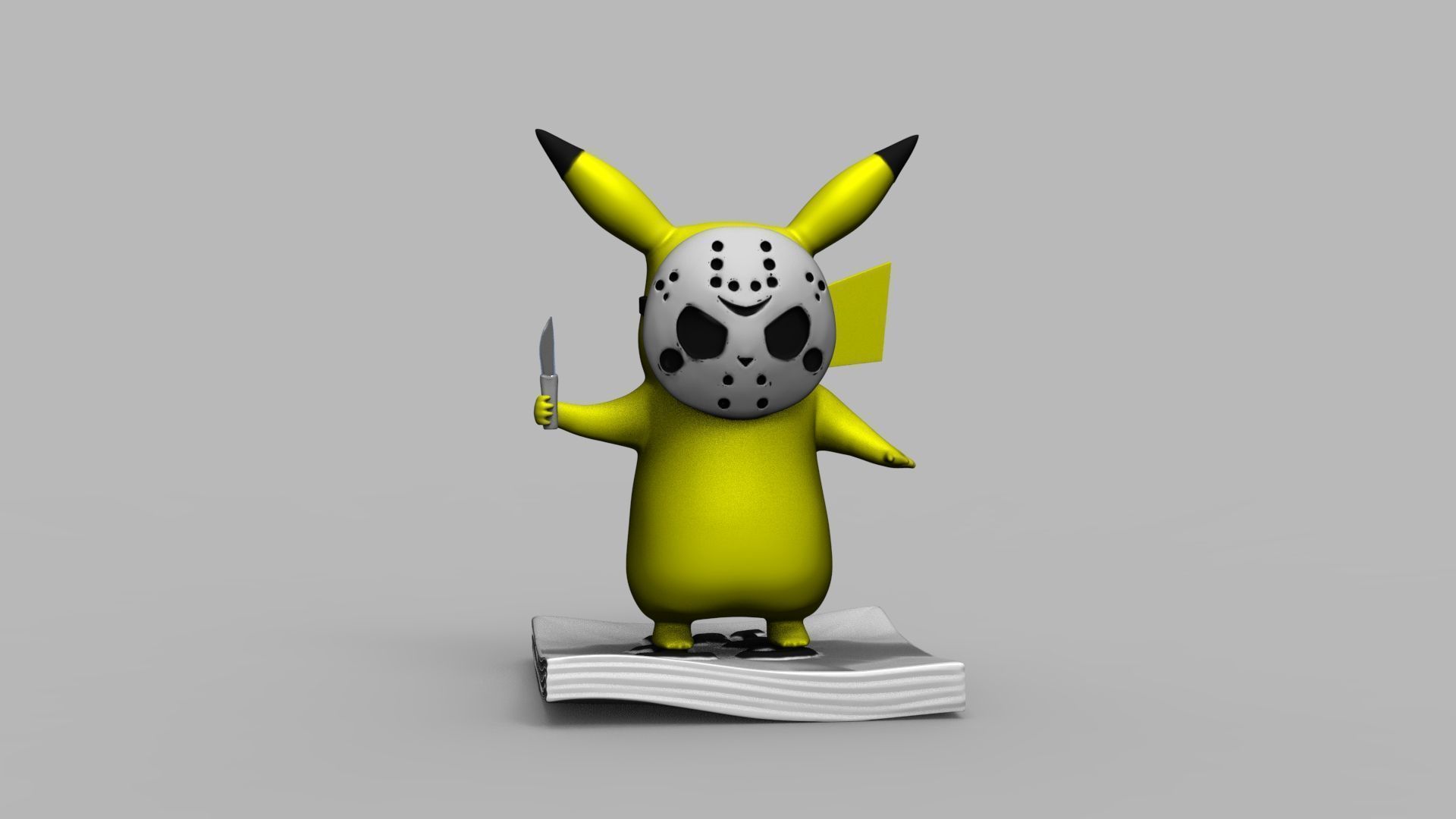 Pokemon Pikachu Jason Vorhees Friday 13 3D Printing Model 3D print model_32