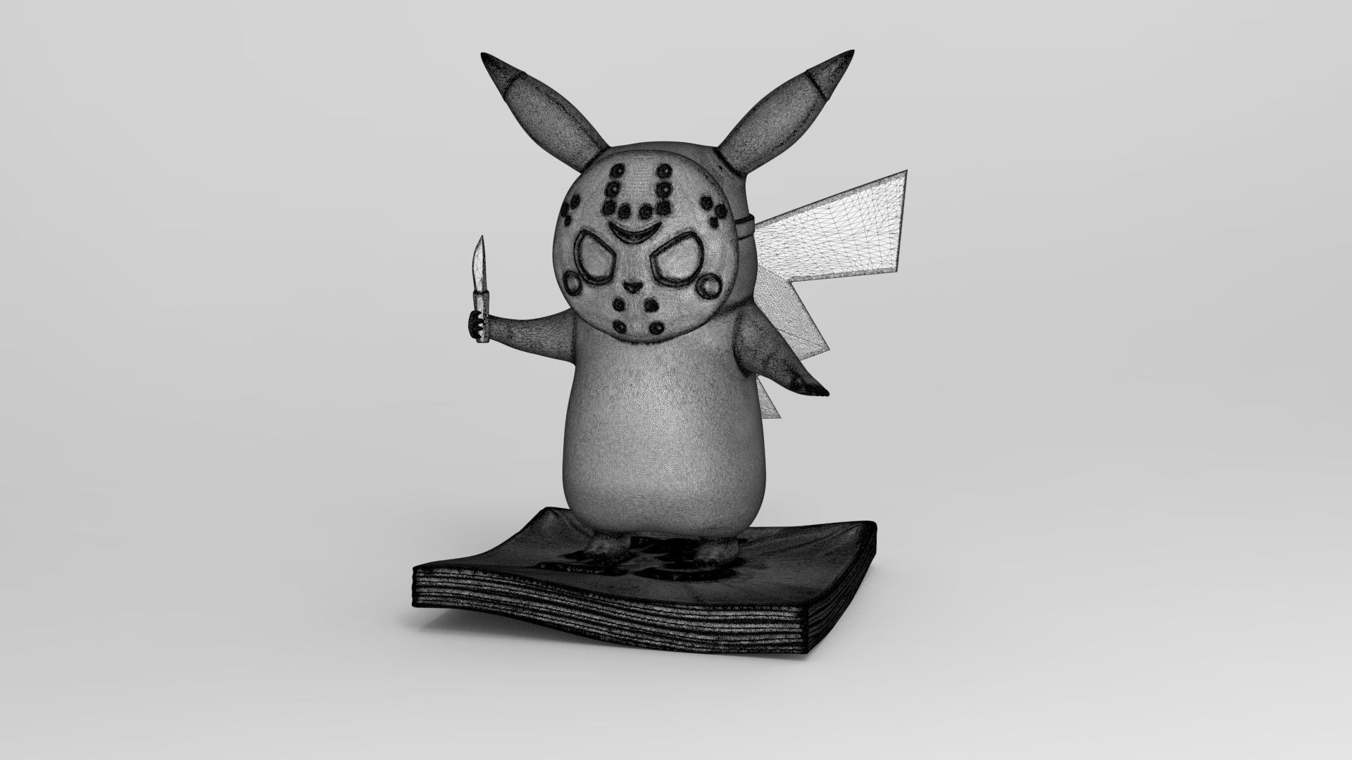 Pokemon Pikachu Jason Vorhees Friday 13 3D Printing Model 3D print model_73
