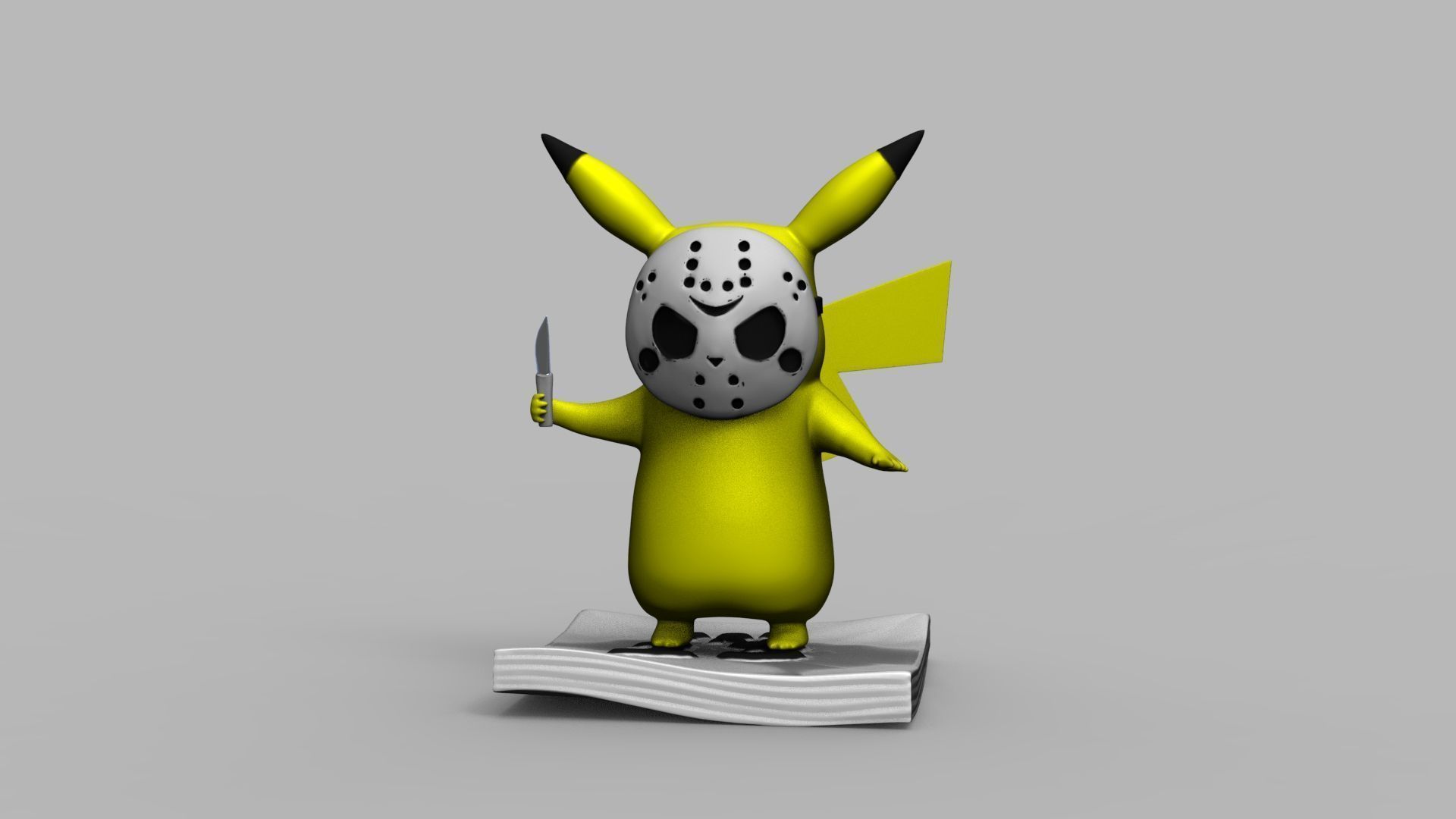 Pokemon Pikachu Jason Vorhees Friday 13 3D Printing Model 3D print model_34