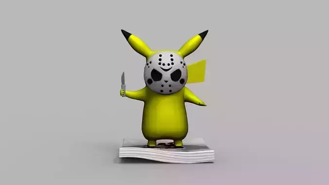 Pokemon Pikachu Jason Vorhees Friday 13 3D Printing Model 3D print model