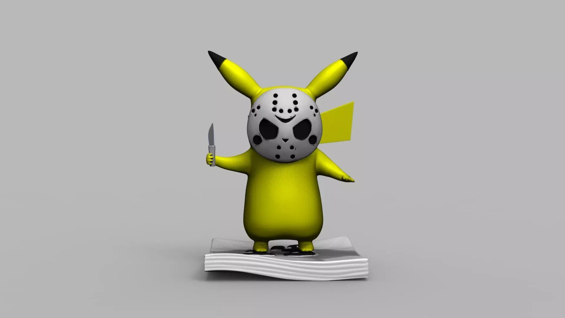 Pokemon Pikachu Jason Vorhees Friday 13 3D Printing Model 3D print model_0