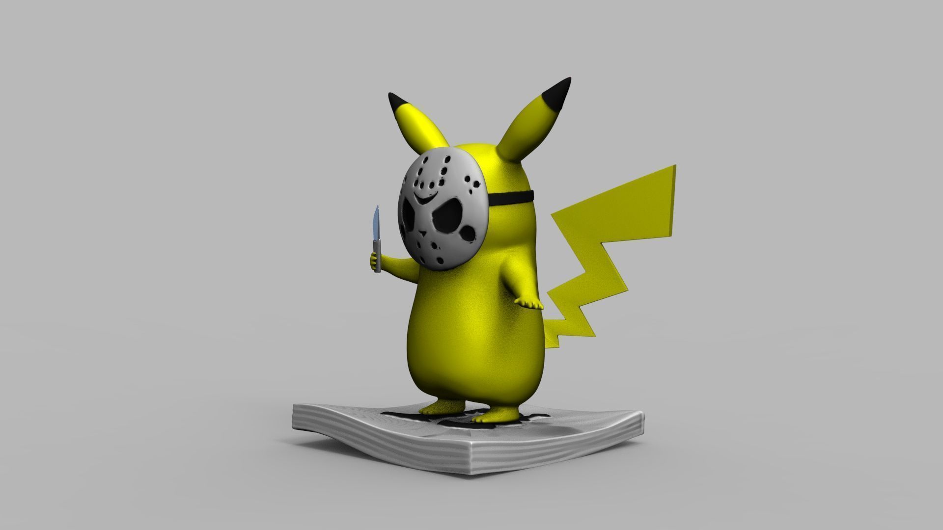 Pokemon Pikachu Jason Vorhees Friday 13 3D Printing Model 3D print model_42