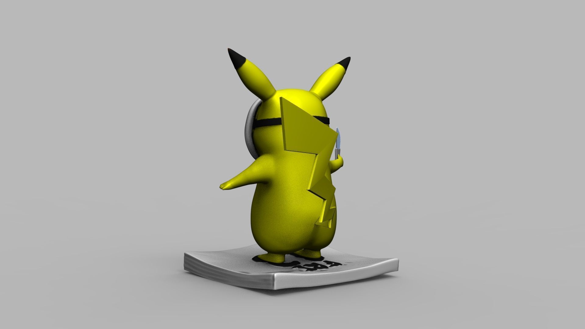 Pokemon Pikachu Jason Vorhees Friday 13 3D Printing Model 3D print model_63