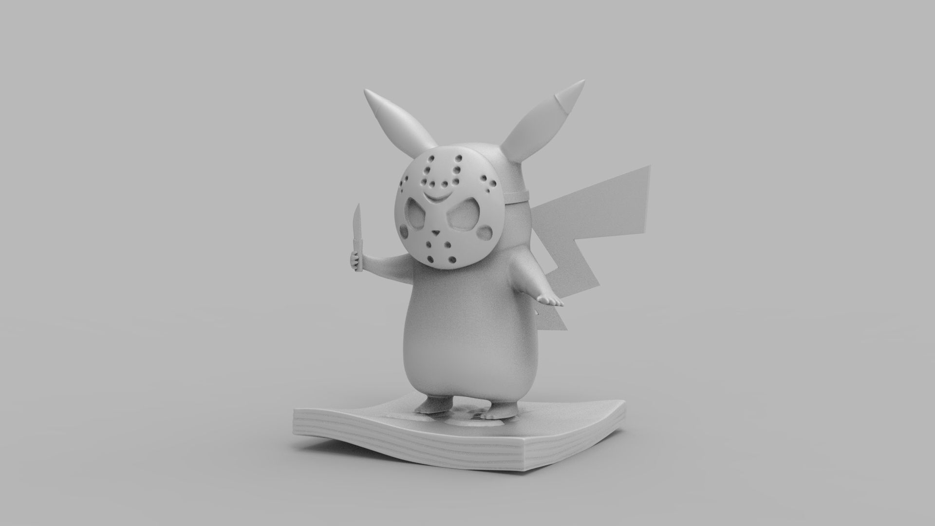 Pokemon Pikachu Jason Vorhees Friday 13 3D Printing Model 3D print model_2
