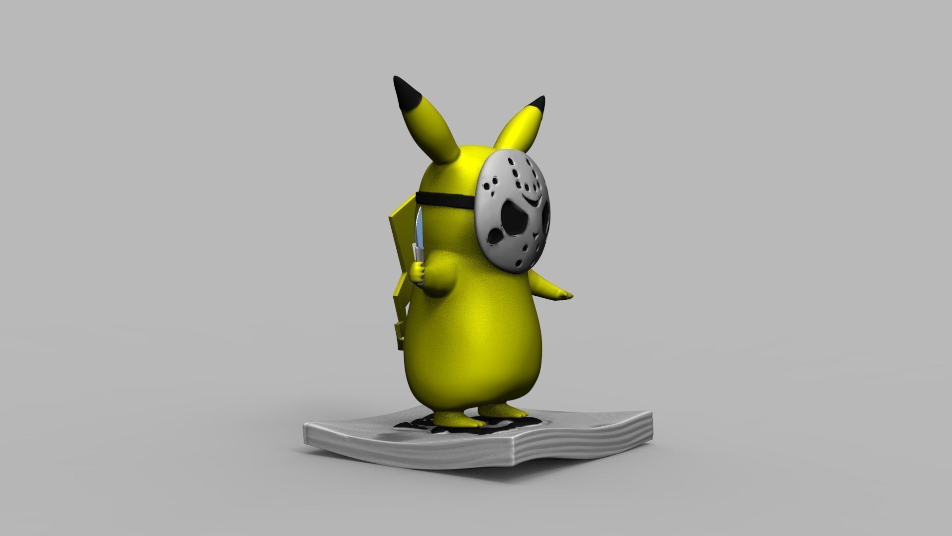 Pokemon Pikachu Jason Vorhees Friday 13 3D Printing Model 3D print model_22