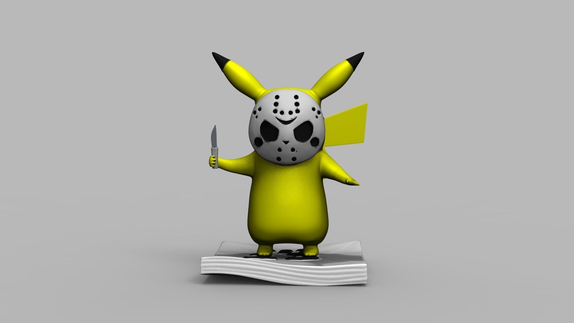 Pokemon Pikachu Jason Vorhees Friday 13 3D Printing Model 3D print model_33