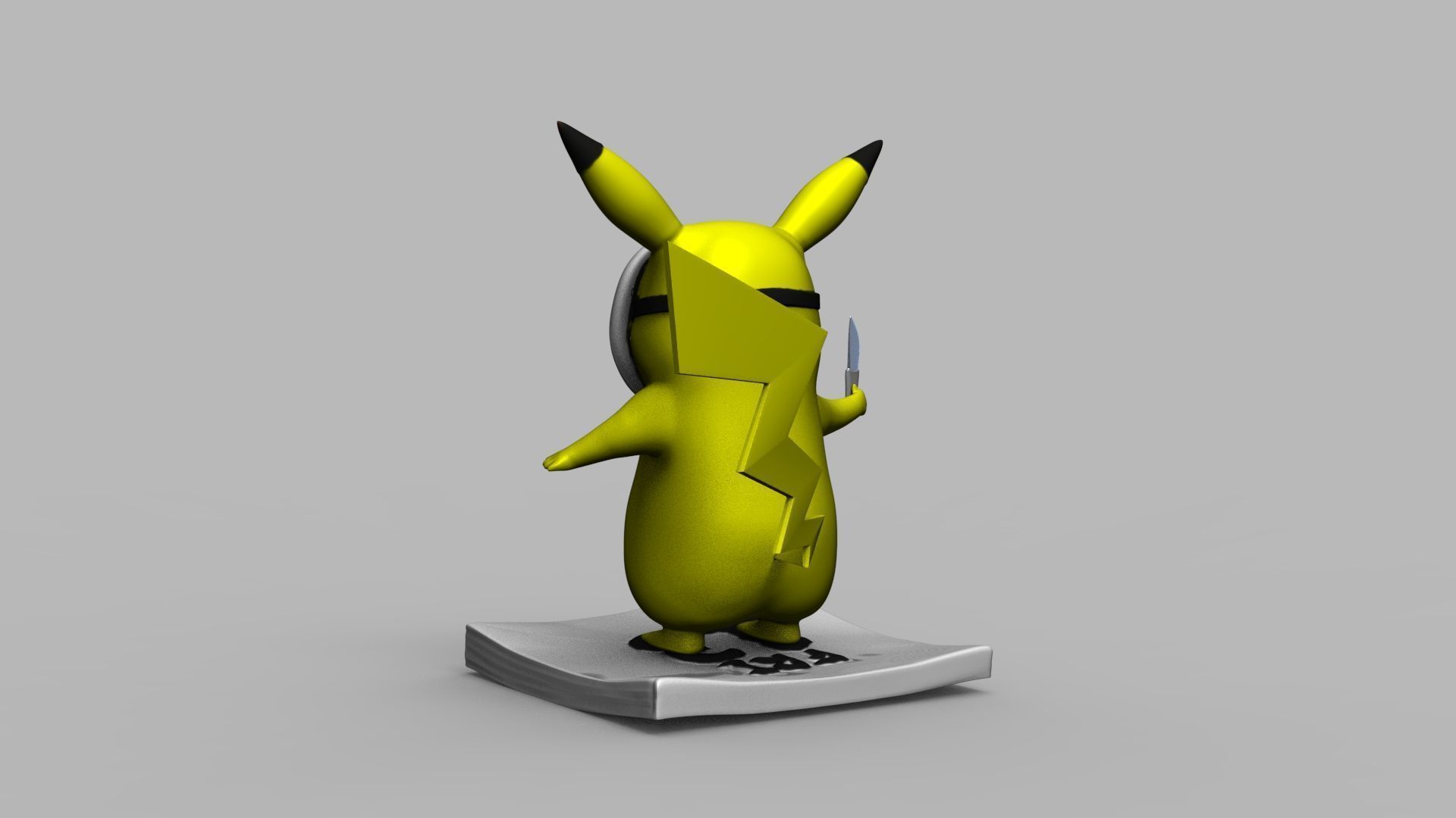 Pokemon Pikachu Jason Vorhees Friday 13 3D Printing Model 3D print model_64