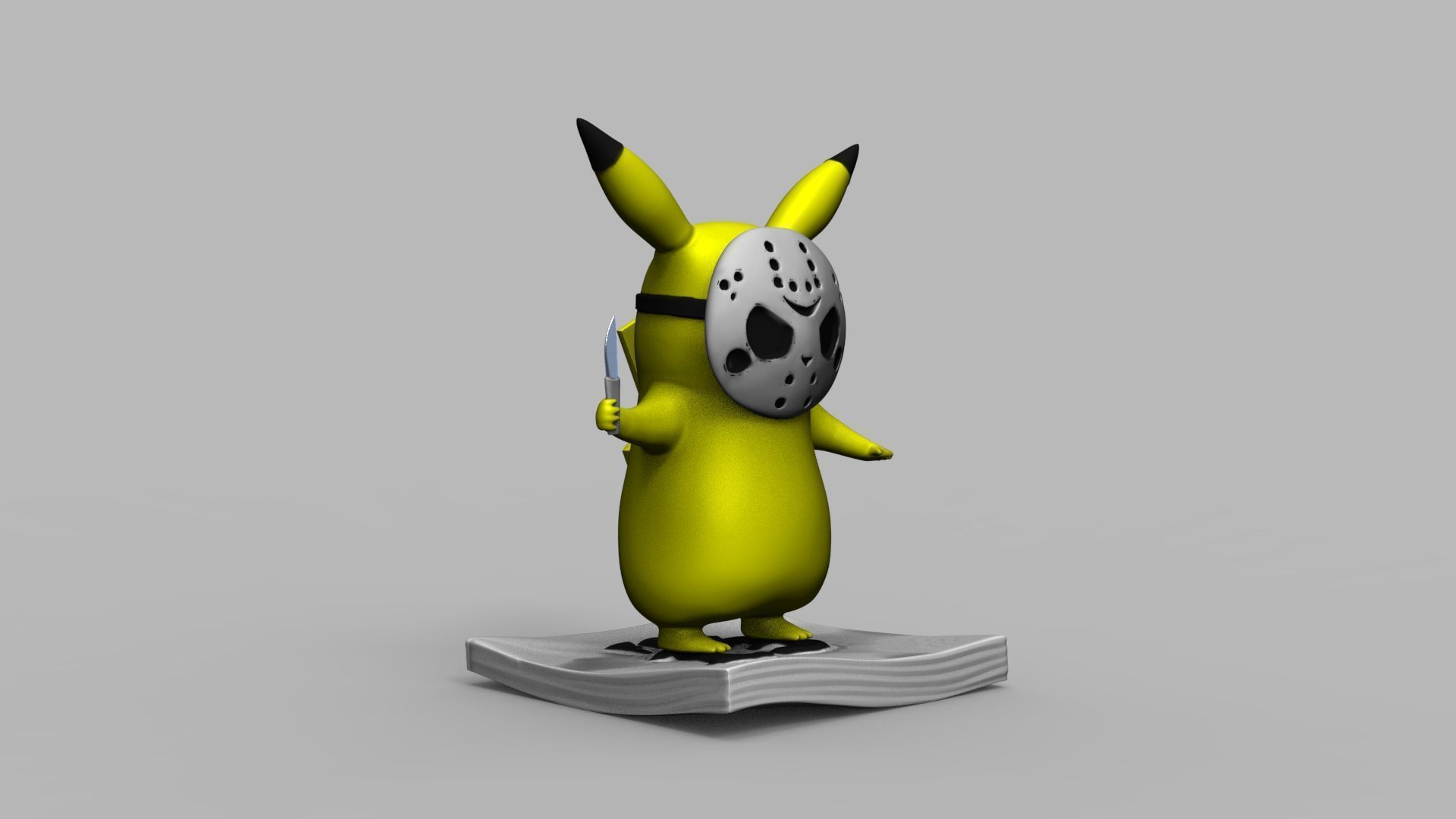 Pokemon Pikachu Jason Vorhees Friday 13 3D Printing Model 3D print model_24