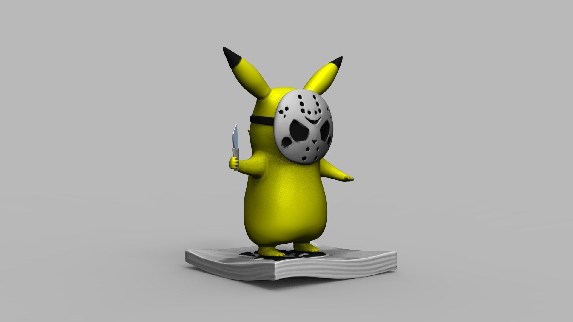 Pokemon Pikachu Jason Vorhees Friday 13 3D Printing Model 3D print model_25