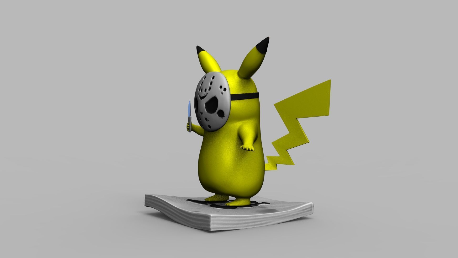 Pokemon Pikachu Jason Vorhees Friday 13 3D Printing Model 3D print model_44