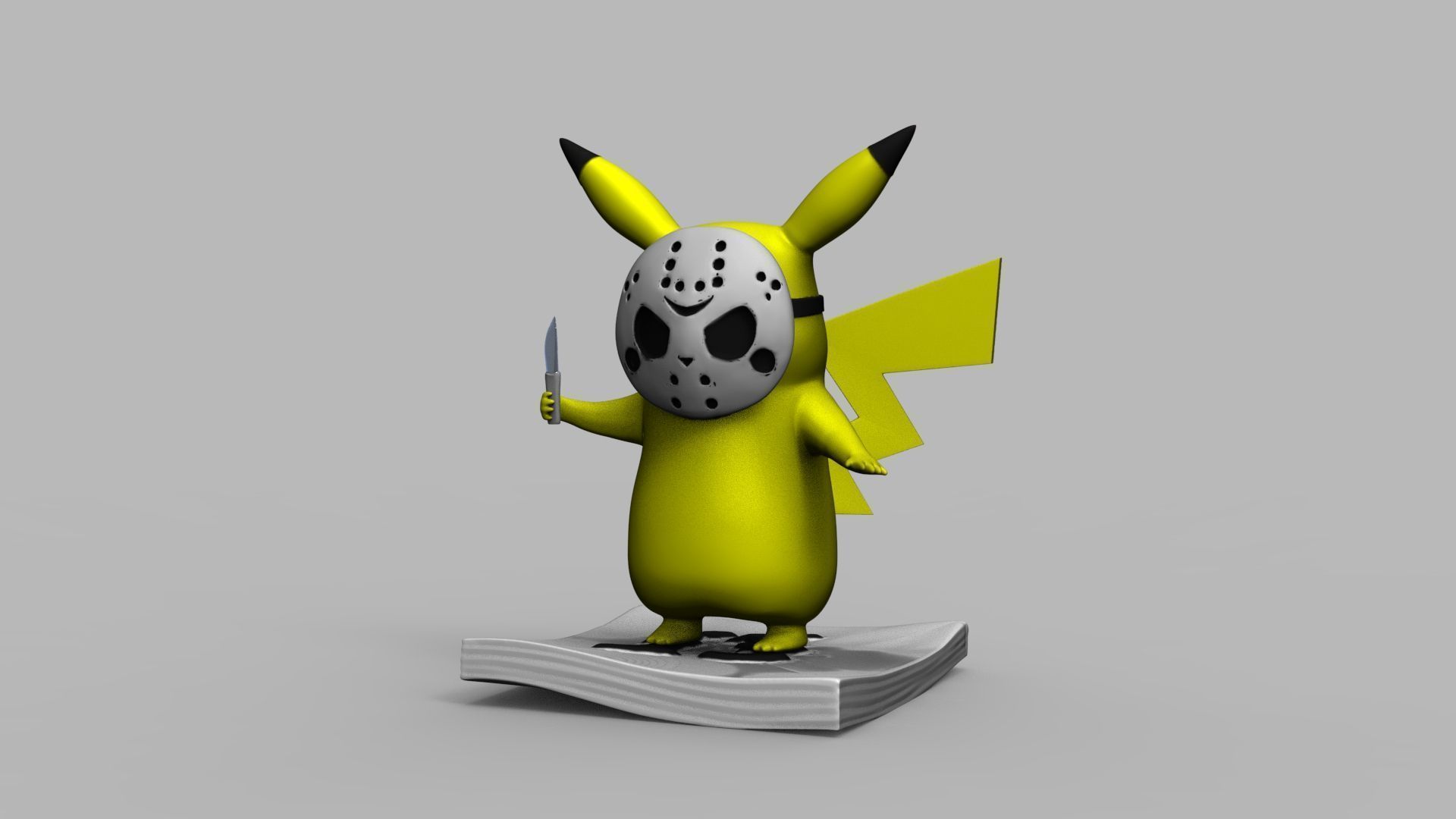 Pokemon Pikachu Jason Vorhees Friday 13 3D Printing Model 3D print model_38