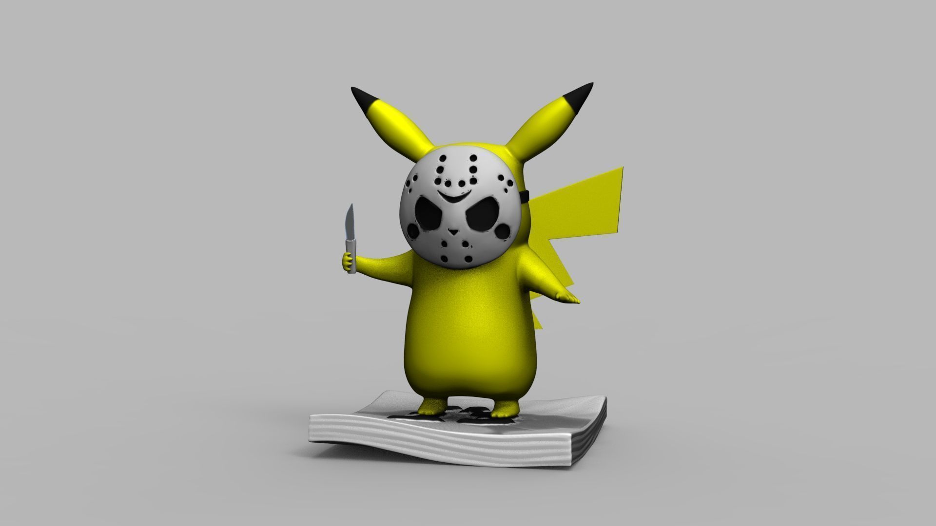 Pokemon Pikachu Jason Vorhees Friday 13 3D Printing Model 3D print model_35