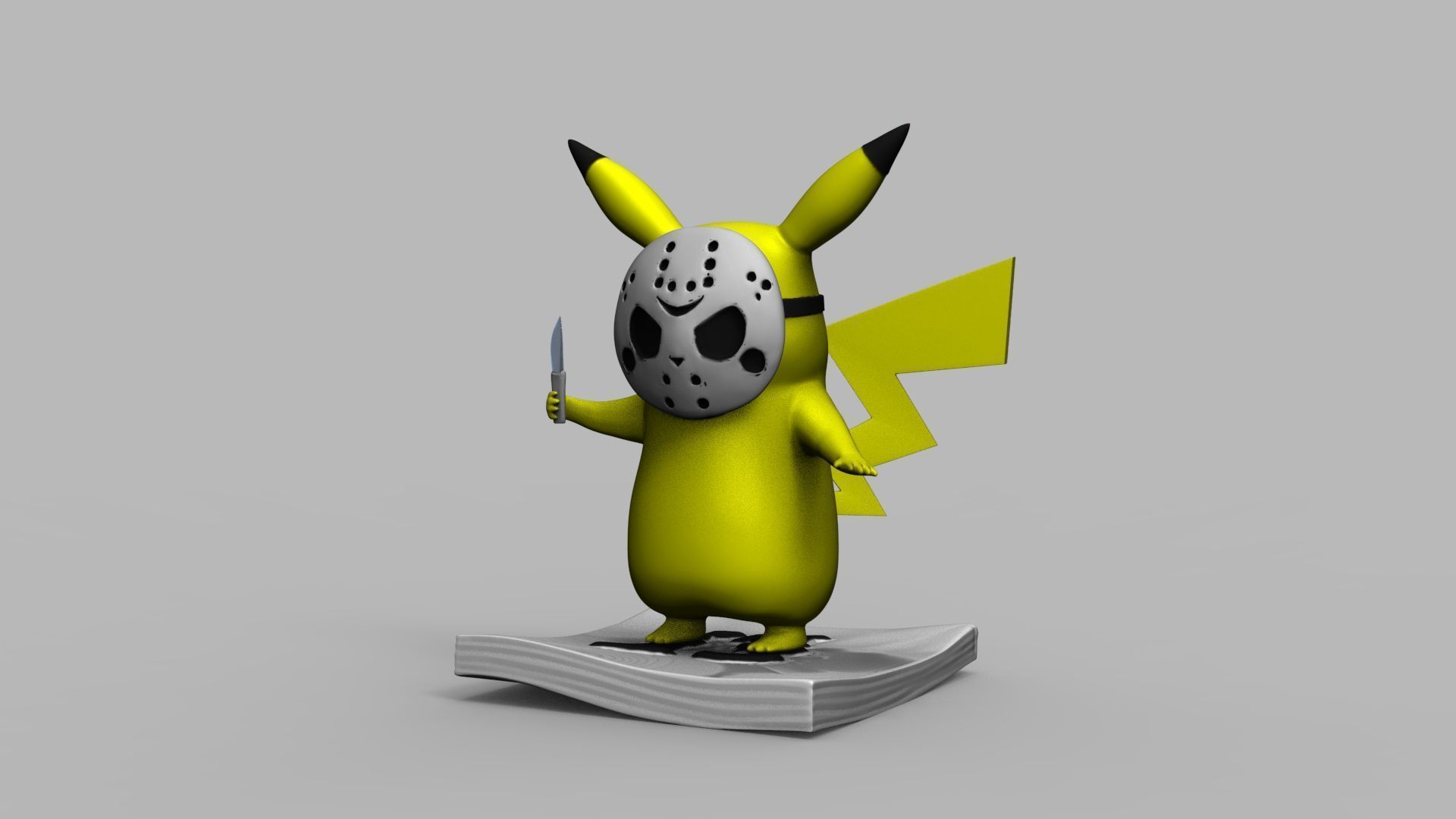 Pokemon Pikachu Jason Vorhees Friday 13 3D Printing Model 3D print model_39