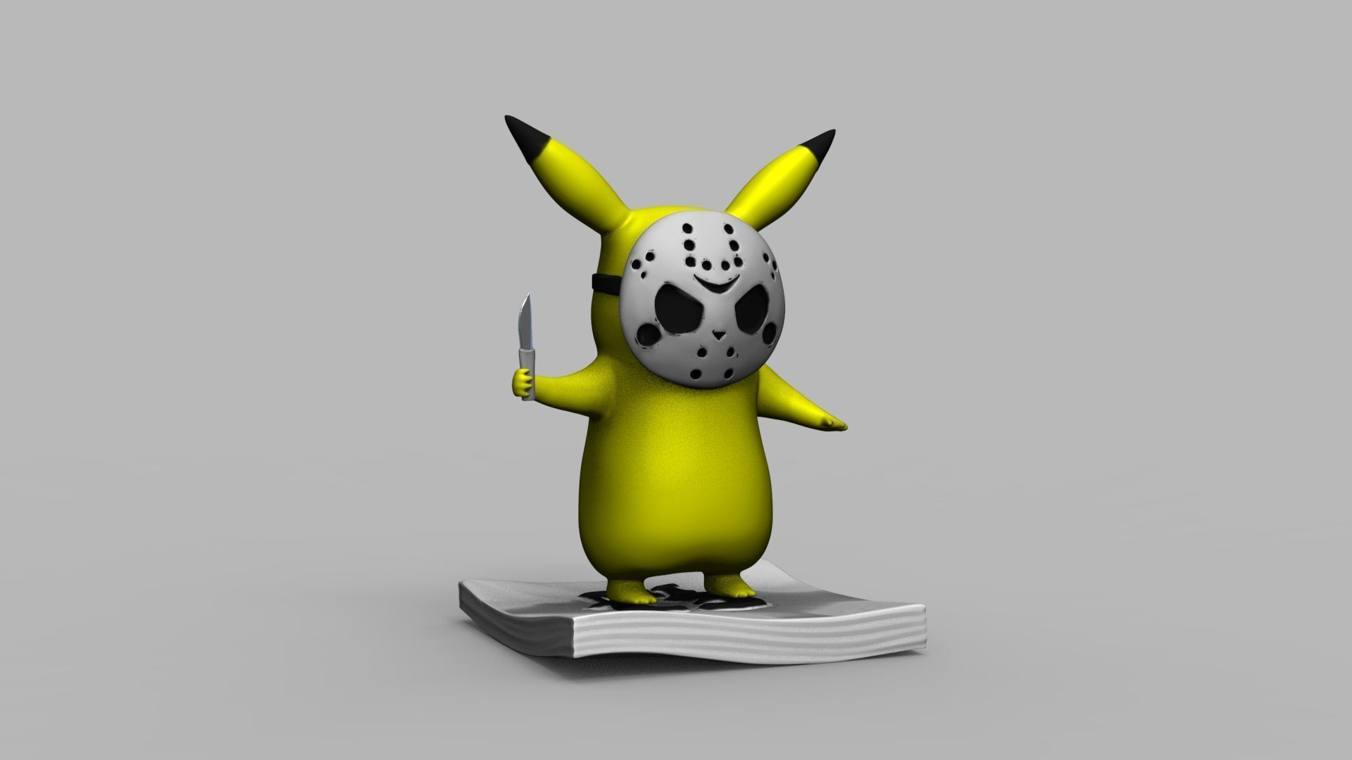 Pokemon Pikachu Jason Vorhees Friday 13 3D Printing Model 3D print model_29
