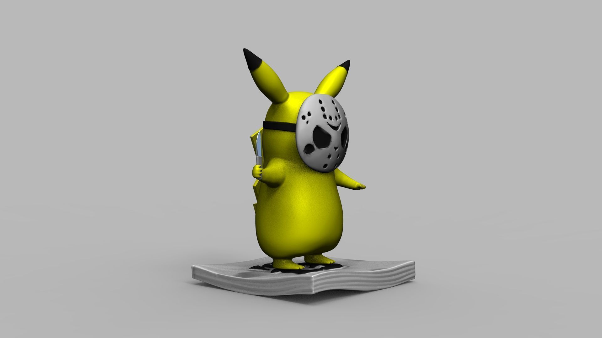 Pokemon Pikachu Jason Vorhees Friday 13 3D Printing Model 3D print model_23