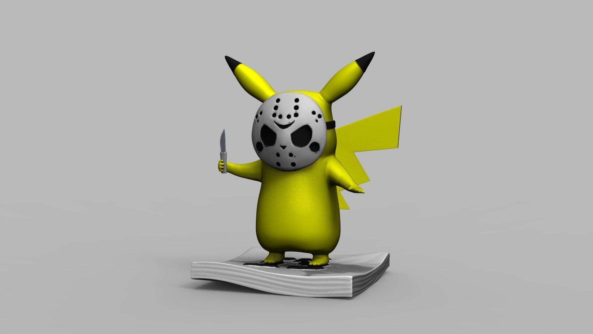 Pokemon Pikachu Jason Vorhees Friday 13 3D Printing Model 3D print model_36