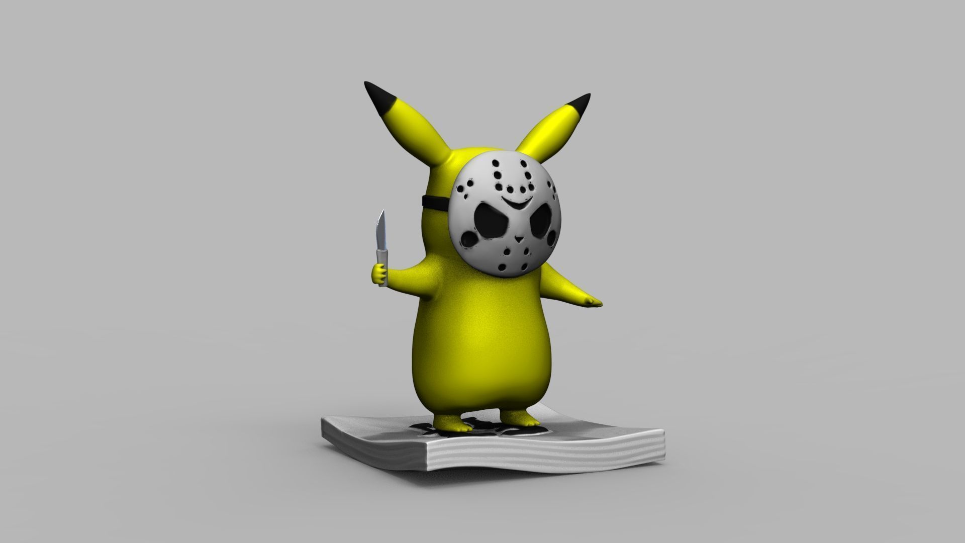 Pokemon Pikachu Jason Vorhees Friday 13 3D Printing Model 3D print model_28