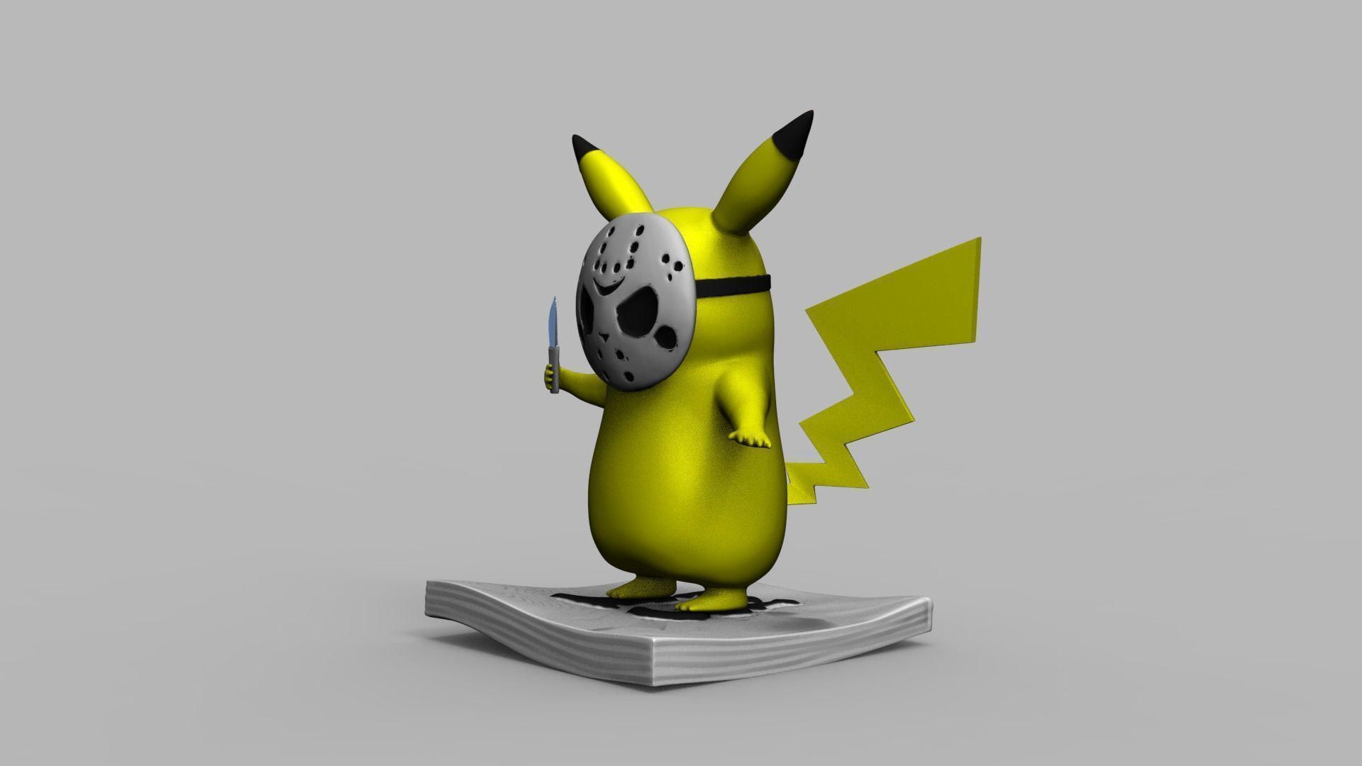 Pokemon Pikachu Jason Vorhees Friday 13 3D Printing Model 3D print model_43