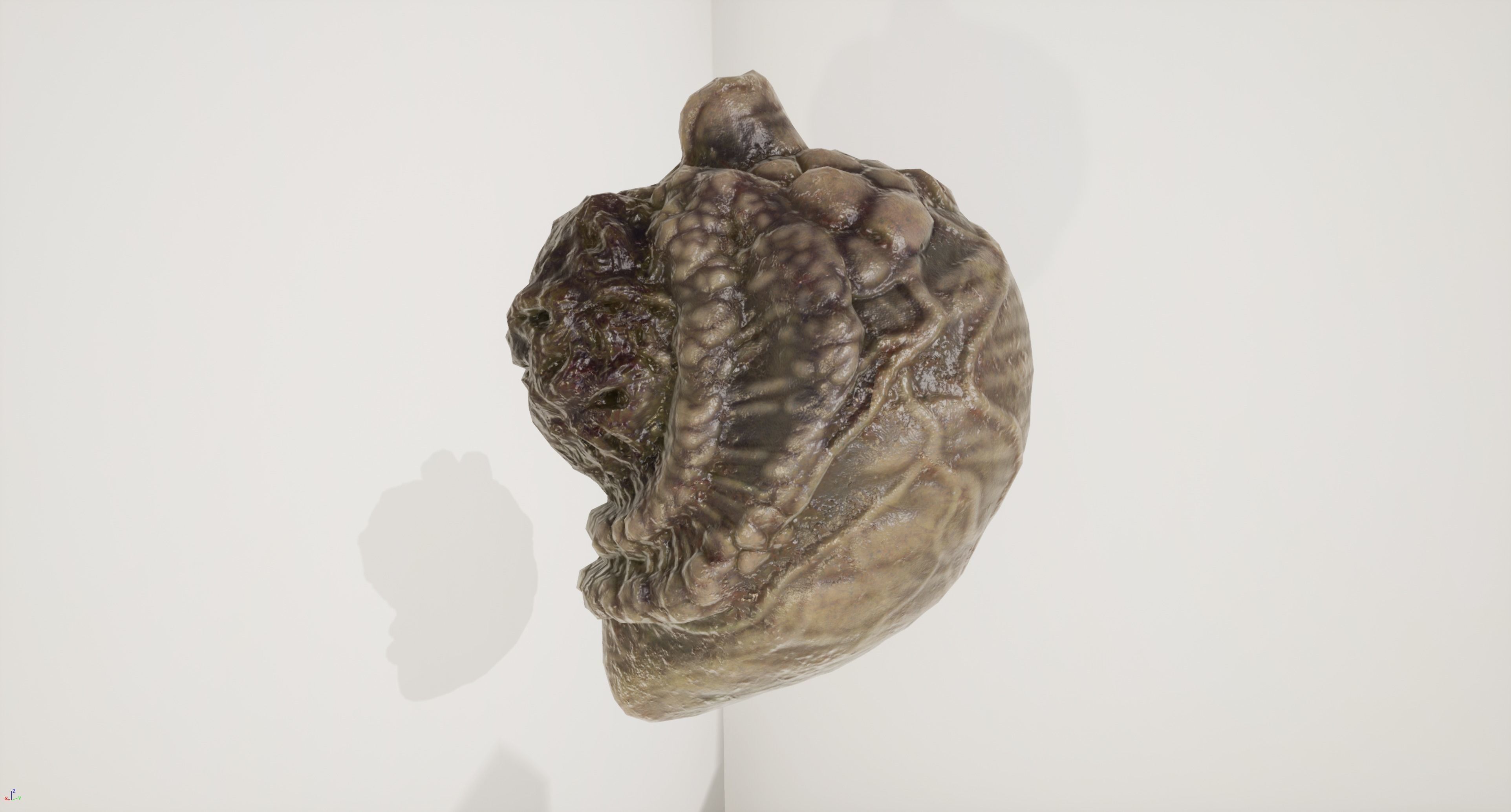 Alien Organ Free low-poly 3D model_1