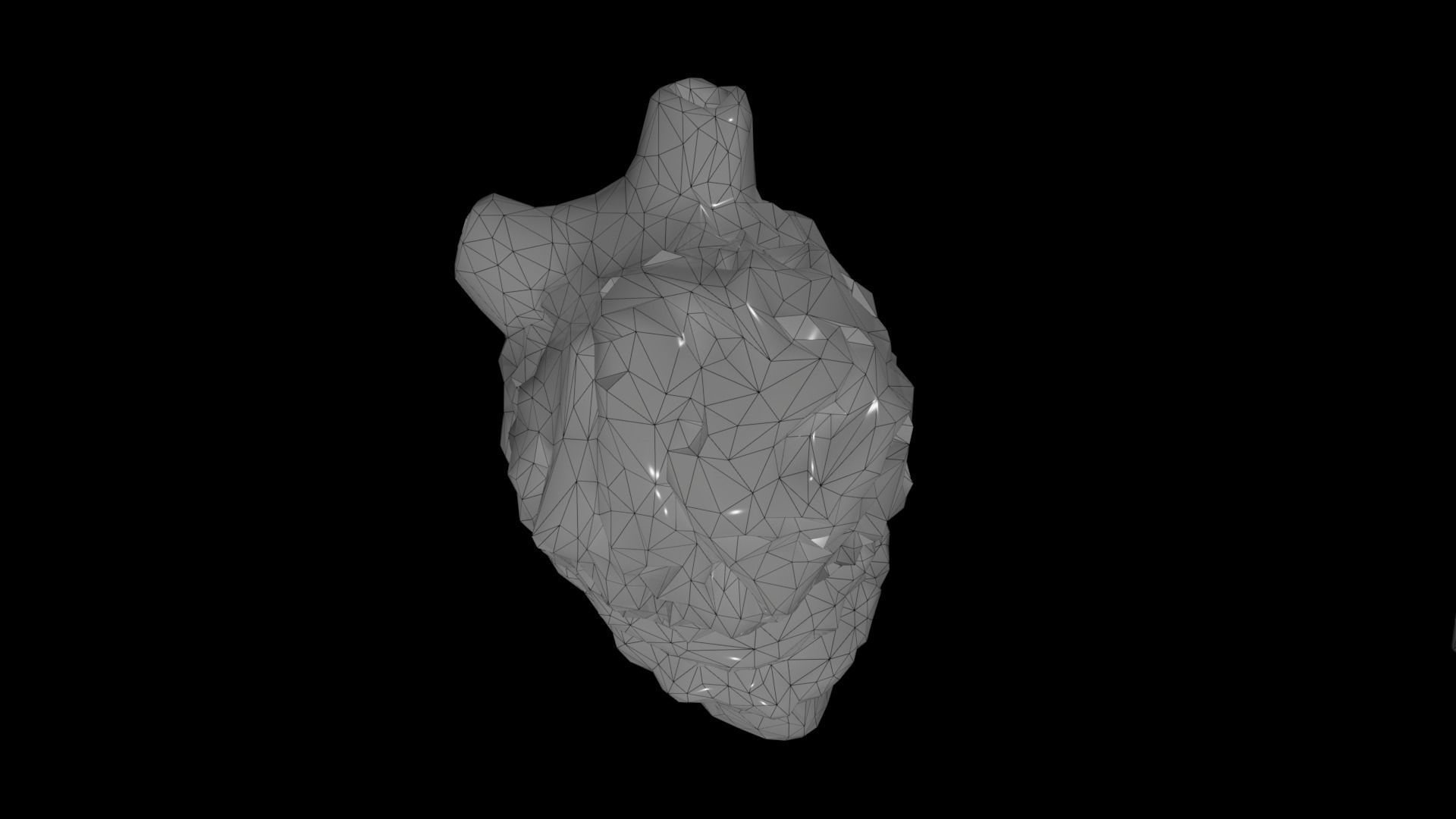 Alien Organ Free low-poly 3D model_7