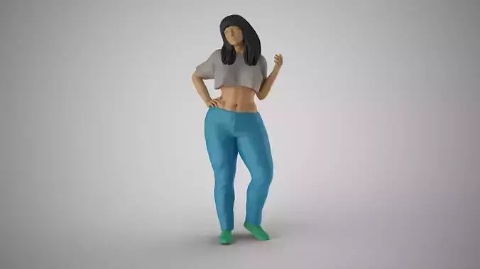 Loveliness 5 woman pants 3D print model