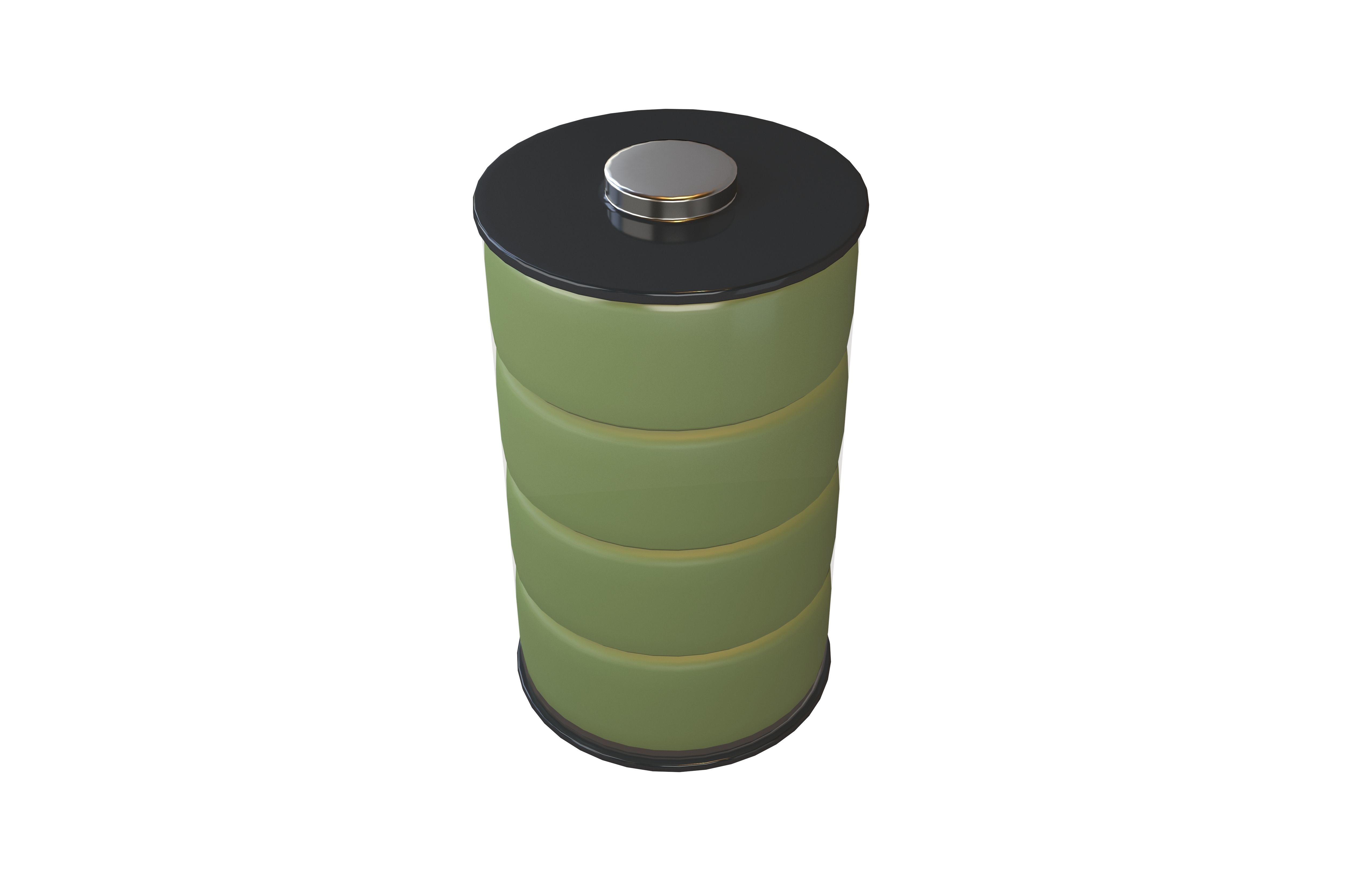 Battery Symbol v2 001 Low-poly 3D model_3