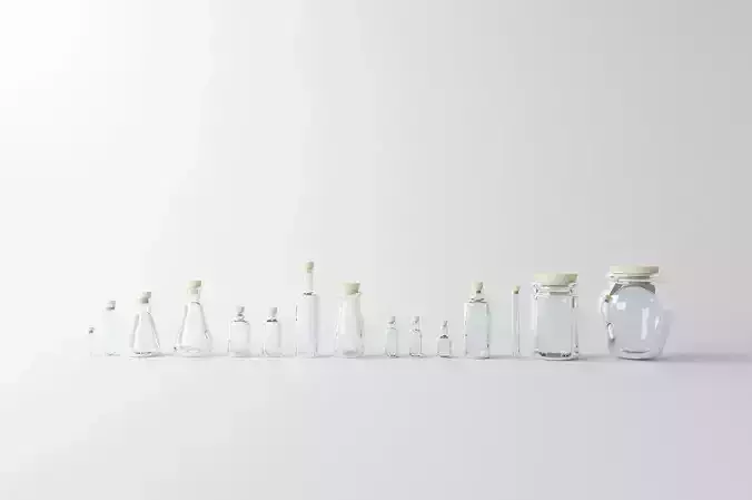 Medical Lab Bottles Set