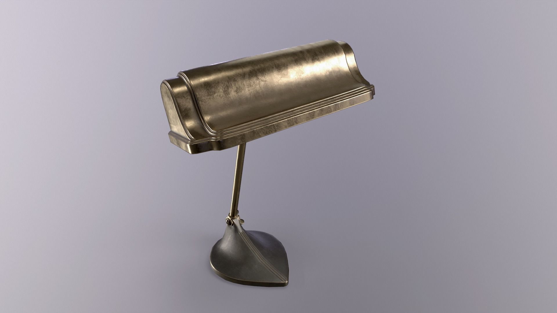 Lamp Vintage 40s Low-poly 3D model_2