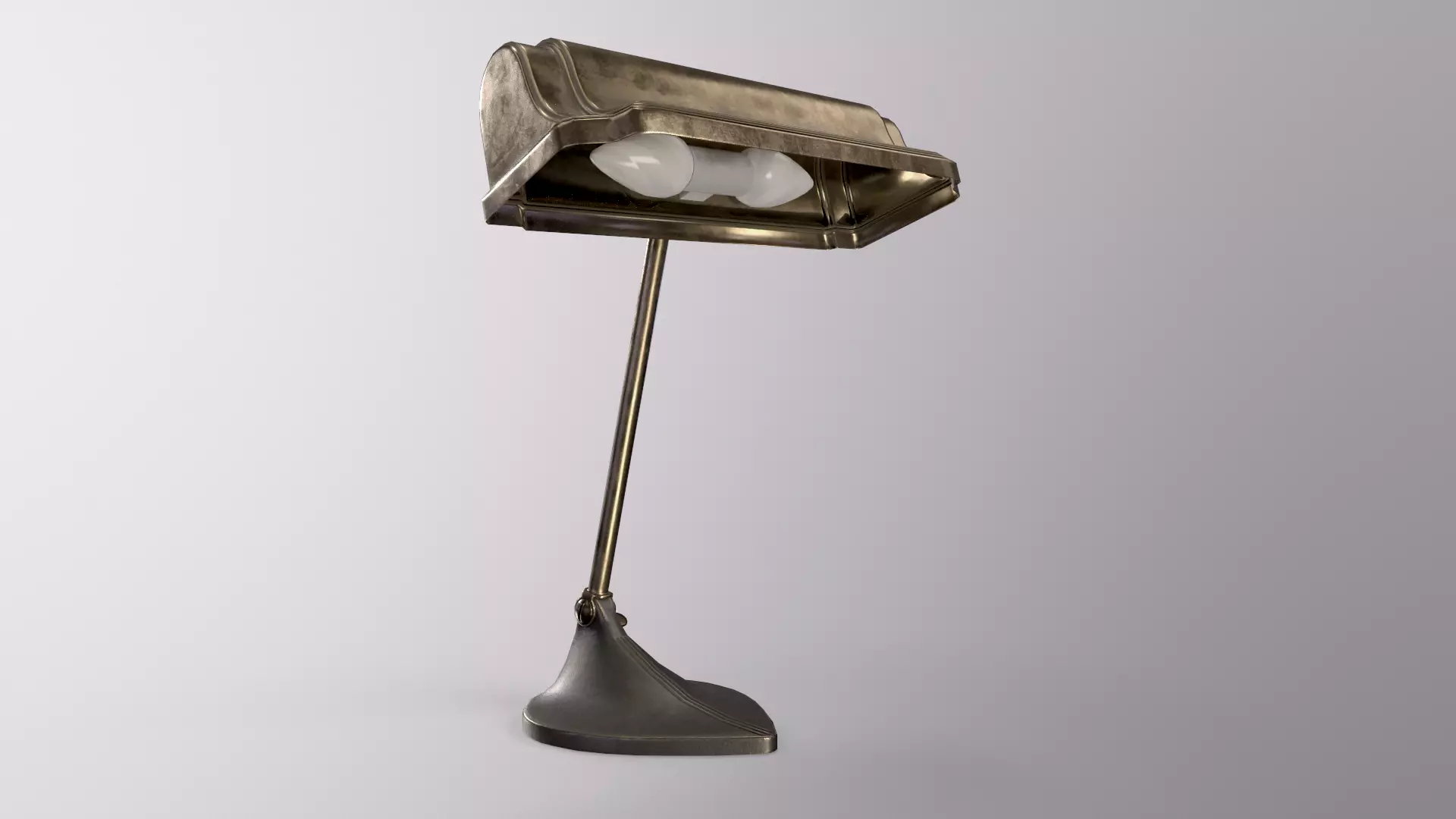 Lamp Vintage 40s Low-poly 3D model_0